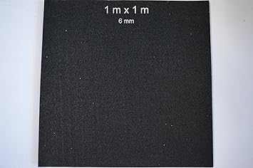 3 Stück Bautenschutzmatte 6mm 1m x 1m Antirutschmatte Gummimatte Gummigranulat Matte