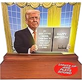 Talking Donald Executive Order Pop Up Birthday Card - Fun Novelty Gift with Light & Sound Features - Hear a Greeting in Trump's Voice, Funny Political Gag Gift Happy Birthday Card for Men
