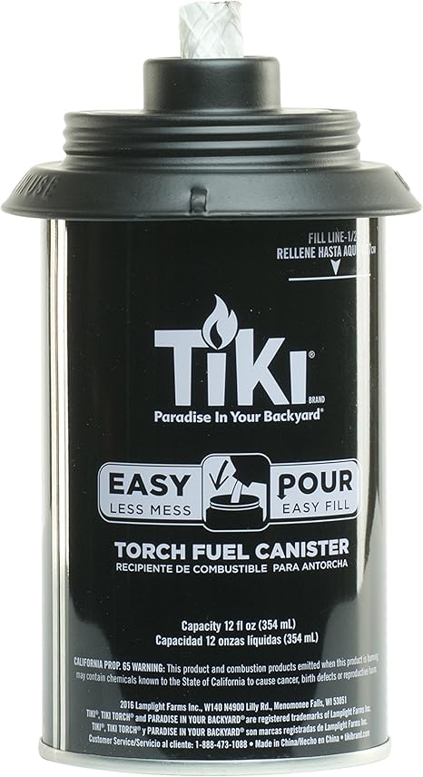 Tiki Brand 12 Oz Torch Replacement Canister With Easy Pour System