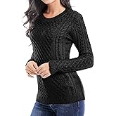 v28 Women Crew Neck Knit Stretchable Elasticity Long Sleeve Sweater Jumper Pullover
