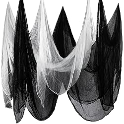 Boao Halloween Cheese cloth 85 x 197 Inch White and