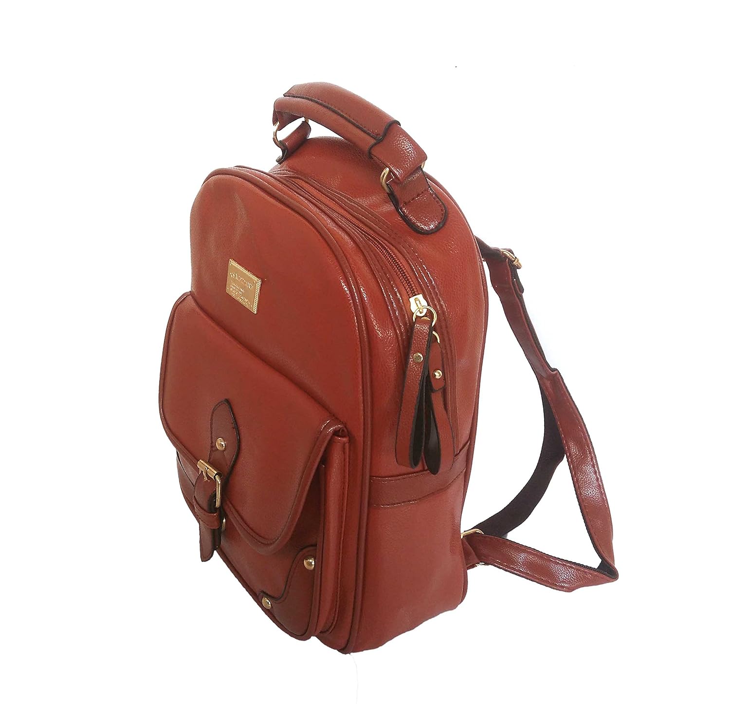 di grazia women&rsquo;s leather backpack handbag (chocolate brown, chocolate-brown-small-backpack)