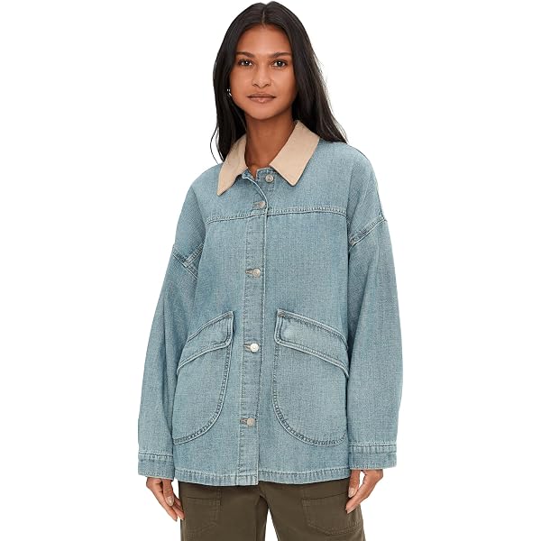 Amazon.com: Free People Madison City Twill Jacket Adventurer LG