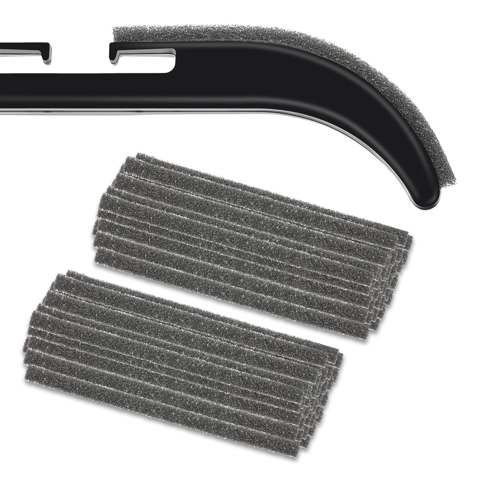Photo 1 of Chengu 400 Count Hanger Grips Self Sticking Foam Hanger Protection Strips Self Adhesive Gray No Slip Thin Protection Garment Tape(27/8 x 3/16 Inch)