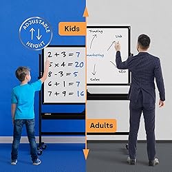 Rolling Dry Erase Board 46 x 32 - Large Portable