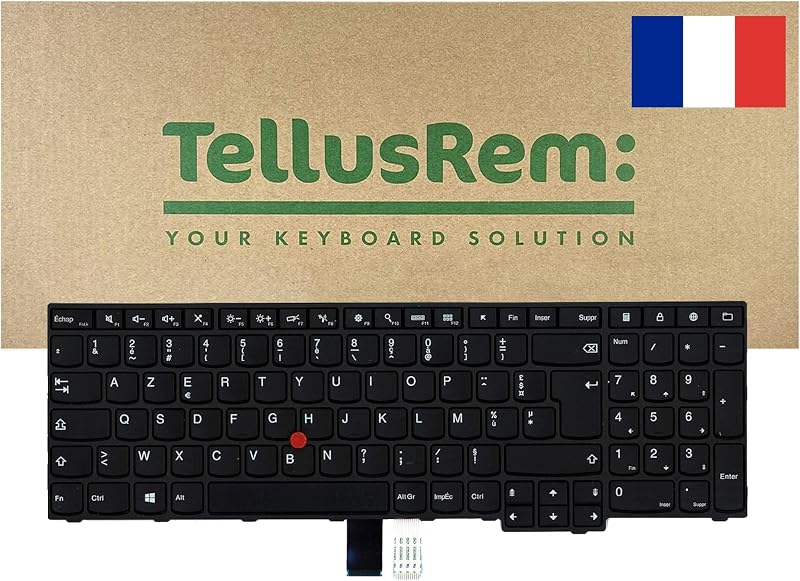 TellusRem French Non-Backlit Keyboard for Lenovo Thinkpad E550 E560 E560c