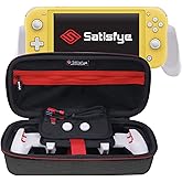 Satisfye - ZenGrip Go Elite Bundle (Lite), Accessories Compatible with Nintendo Switch Lite - Bundle includes: Grip, Elite Case, Low Profile A-C USB Cable. BONUS: 2 Thumbsticks (Gray)