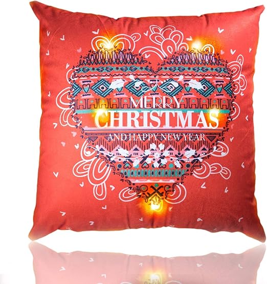 Amazon Com Light Up Decorative Pillows Christmas Heart Home