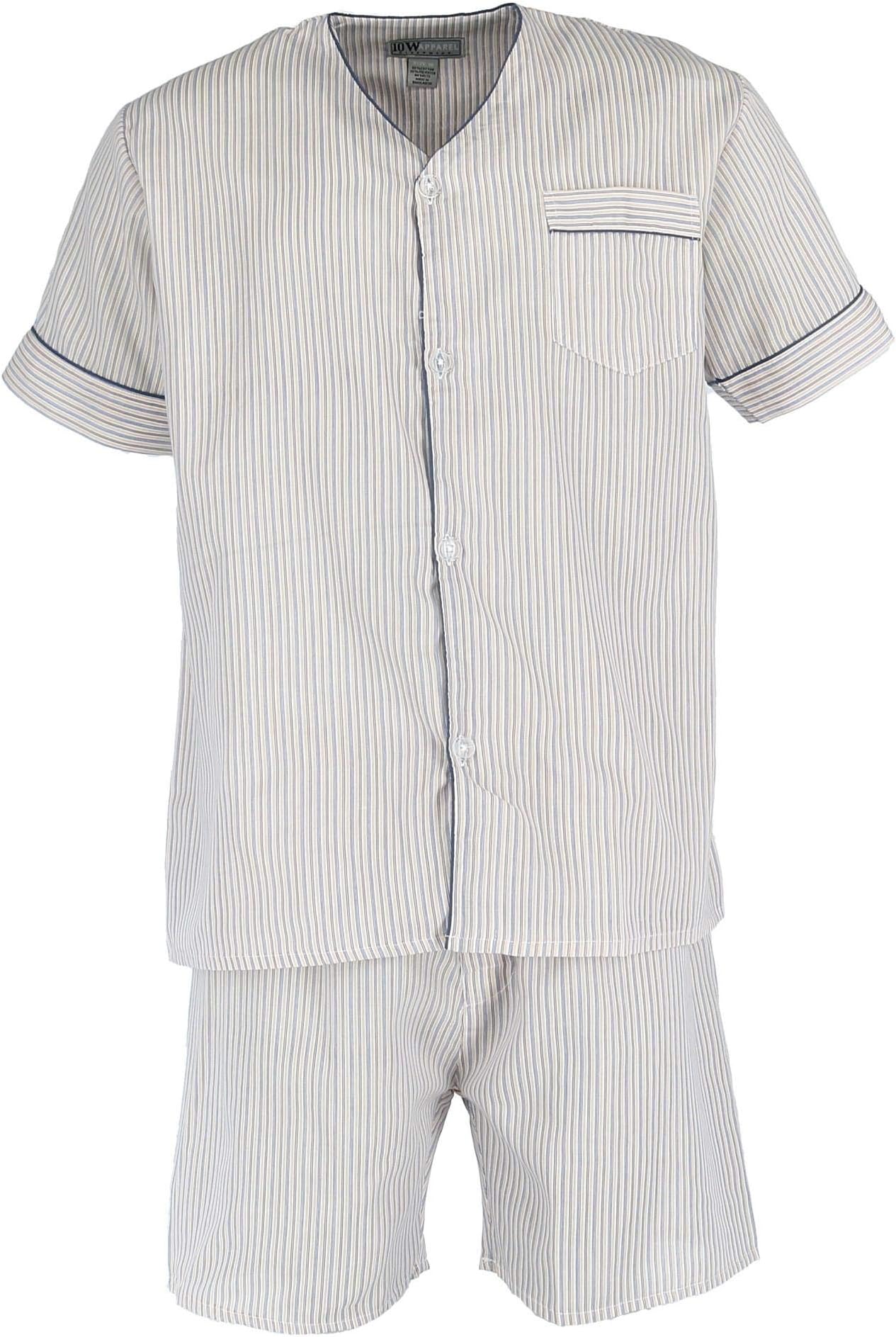 Ten West Apparel Men's Short Sleeve Short Leg Pajama Set