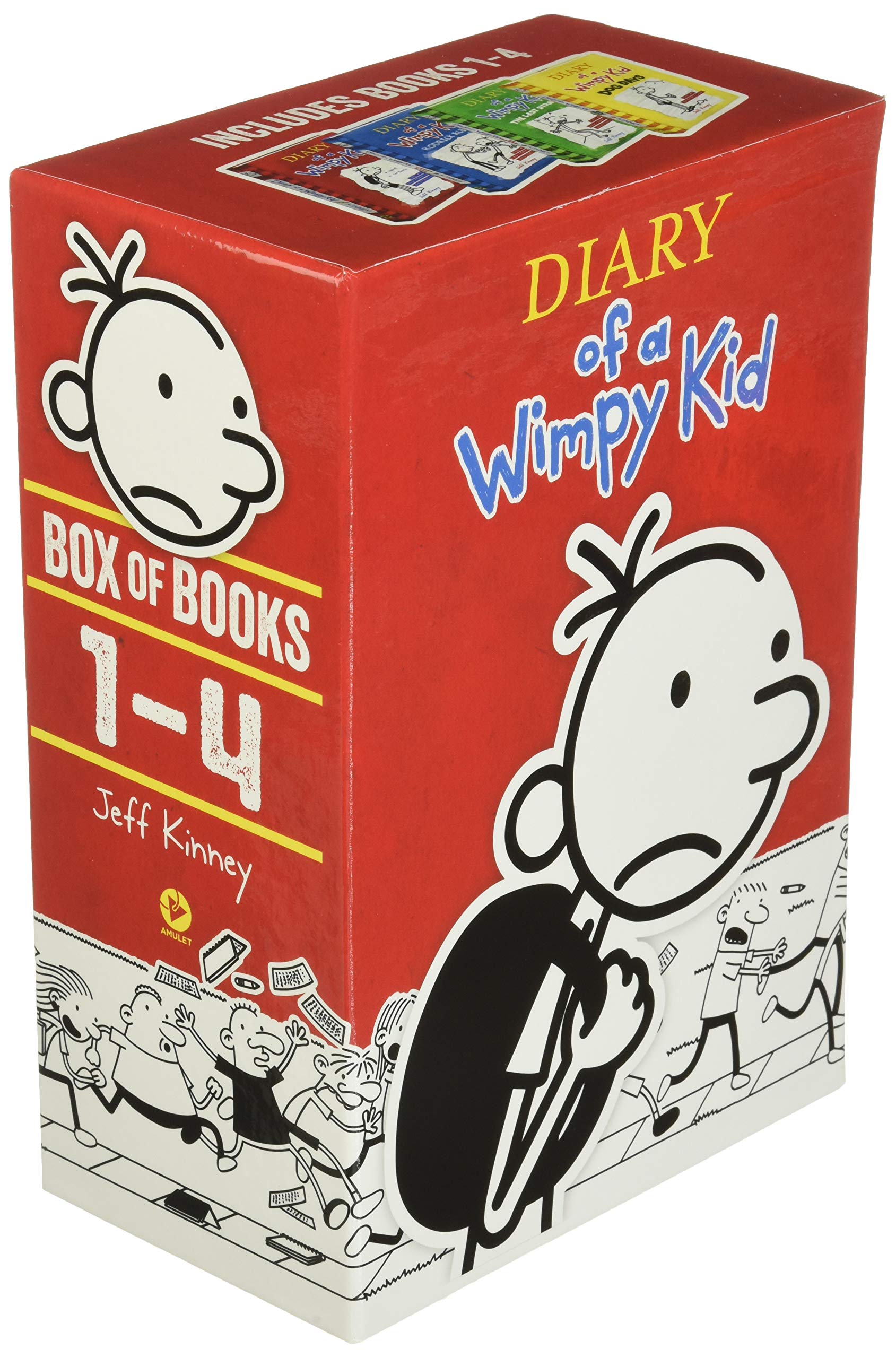 Diary of a Wimpy Kid Box of Books 1-4 Hardcover Gift Set: Diary of a Wimpy Kid, Rodrick Rules, The Last Straw, Dog Days