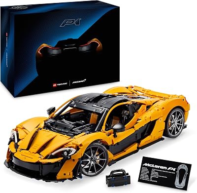 Technic McLaren P1, Set mit Supersportwagen für Erwachsene, Geschenk für Autofans, maßstabsgetreues Sammlerstück mit V8-Kolbenmotor und 7-Gang-Getriebe, Modellauto, Spielzeugauto Set 42172