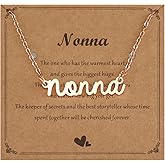 AHAETH Gift for Nonna Necklace Women from Grandkids Best Birthday Jewelry Nonna Necklace