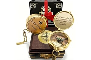 OAKIWAY God's Path Compass – Communion & Confirmation Gift for Teenage Boys | Baptism Religious Gifts for Men, Christian, Catholic, Graduation | Sentimental & Inspirational Present – Greeting Card Included