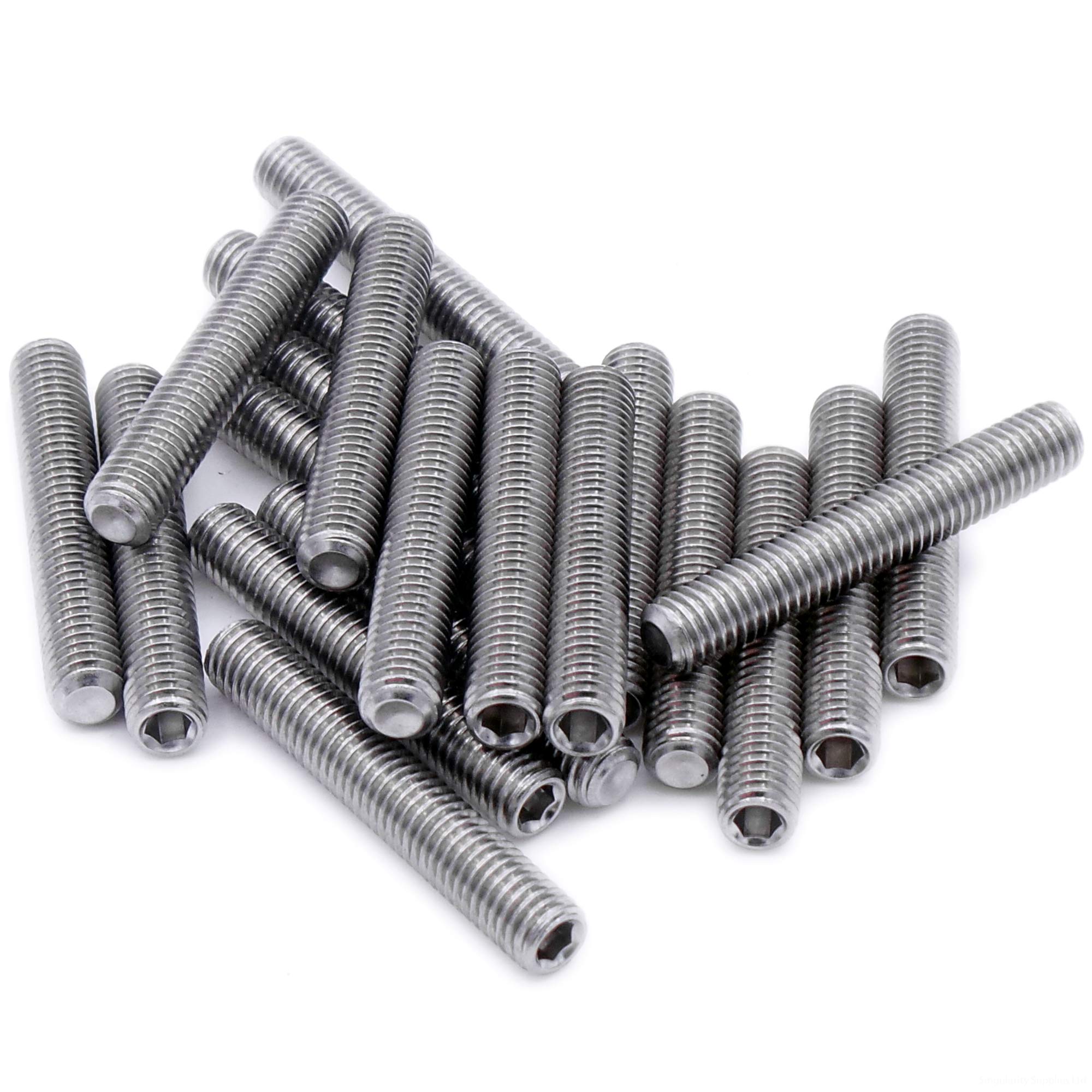 M8 (8mm x 35mm) Hex Socket Grub Screw (Cup Point) - Stainless Steel (A2) (Pack of 10)