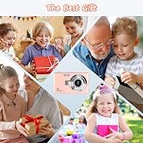 Taichaeu Digital Camera 1080P FHD 44MP 2.4 inch LCD 16X Zoom Pink view 7