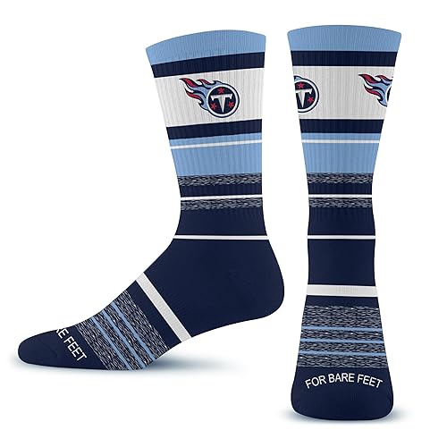 For Bare Feet NFL TENNESSEE TITANS Friday Dress Sock Team Colors Large