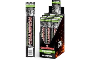 Champion Pepperoni Sticks, Individually Wrapped Mild Flavored Pepperoni Meat Sticks, Perfect Lunch Snacks, Meat Sticks, Proud
