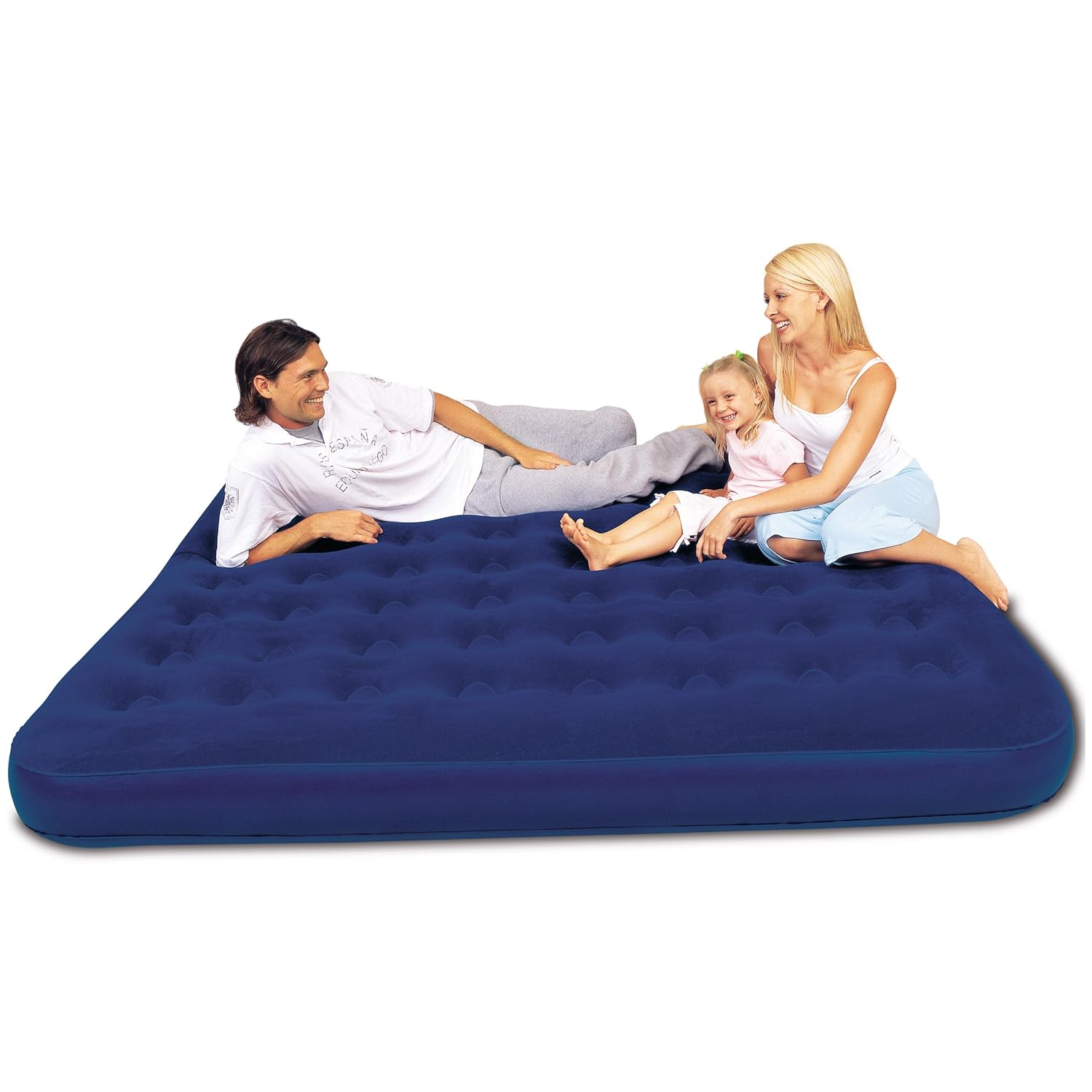 New Bestway Comfort Quest Inflatable King Size Flocked Camping Air Bed