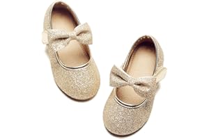 Felix & Flora Toddler Little Girls Dress Shoes - Flower Girls Mary Jane Flats Ballet Shoes Party Wedding