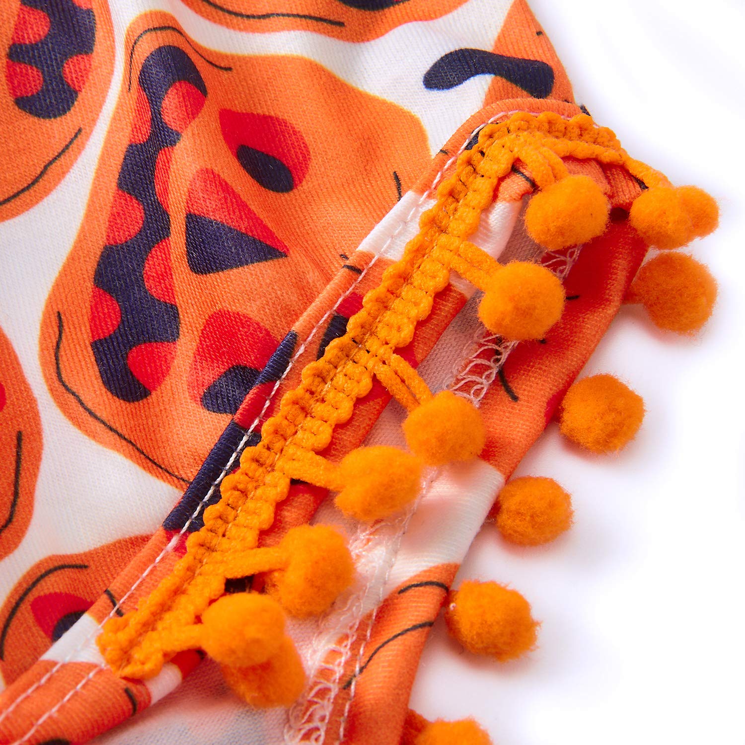 RAISEVERN 6-12 mesi Baby Pagliaccetto Unisex Baby Outfit misto cotone con stampa zucca Playsuit innocuo bianco Comfy tuta taglia 90