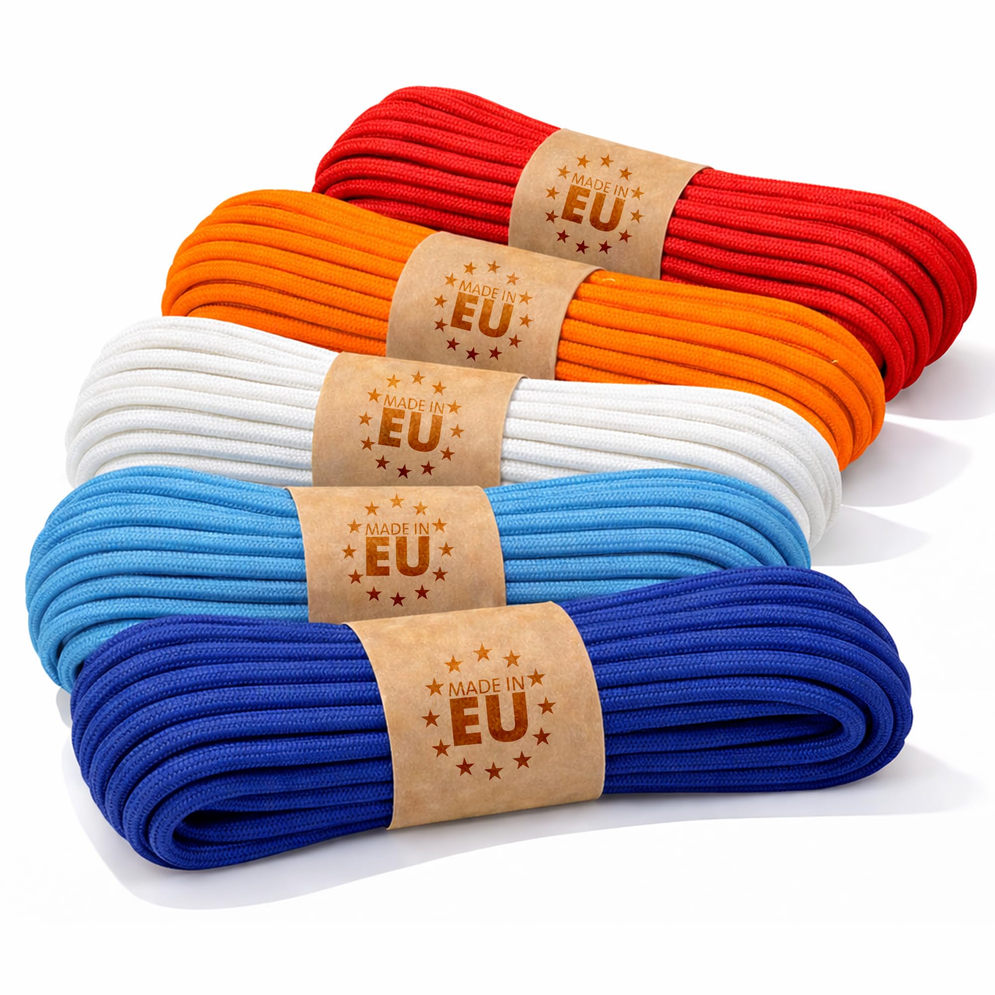 EdcX Paracord 4mm, Set of Military Colors (6х5m and 5x10m) | Ideal for Camping, Survival, Outdoor, Crafting, DIY | 100% Nylon Rope 4mm| Tactical Cord 550 Type III - Sea Set (5x10m)