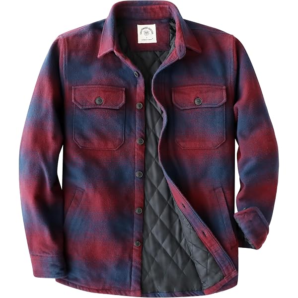 EOUOSS Men's Flannel Shirt - Long Sleeve Plaid Button-Down, Regular Fit Casual Shirt Jacket