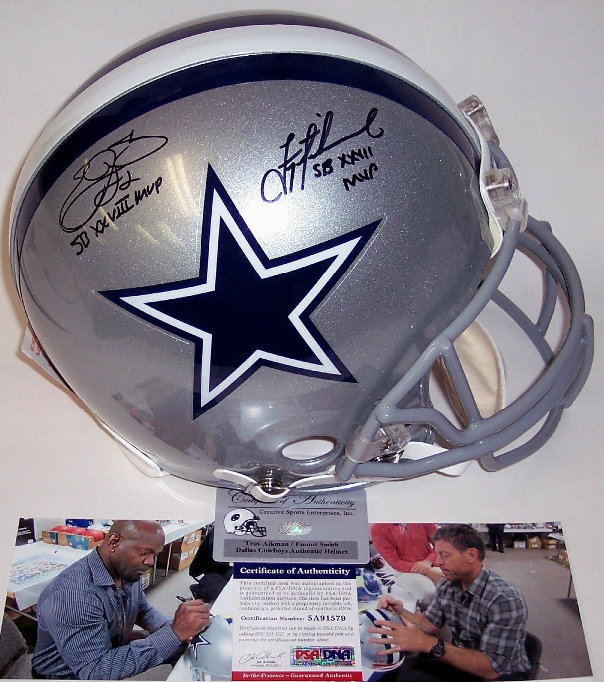 troy aikman signed football