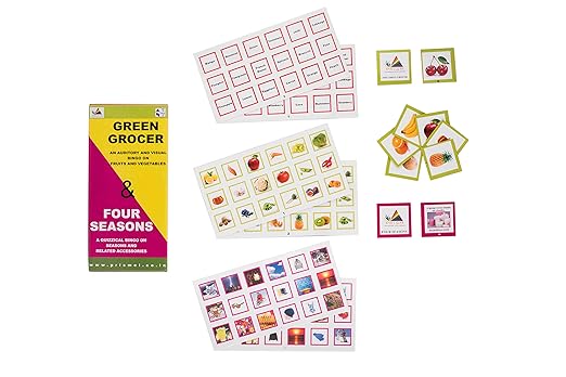 Prism Edutives Green Grocer And Four Seasons Clue Based Bingo (Multicolour)