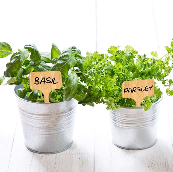 50 Pack Etiquetas de Plantas, Marcadores para Plantas, Bambú ...