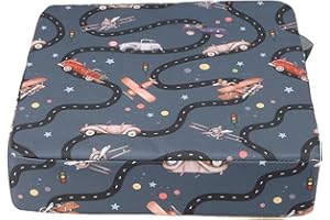 RASTKY Portable Kids Lightweight Non-Slip Kitchen Chair Raised Cushion, 12.6 x 12.6 x 3.3 Inch for Kids Eating Out