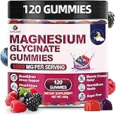 120 CT Magnesium Glycinate Gummies 1000 mg for Women and Men, Magnesium Malate & Taurate Supplements for Sleep, Body Support and Relaxation, Sugar Free, Vegan, Raspberry BlackBerry Blueberry Flavor