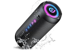 TAOPODO Portable Bluetooth Speaker, Bluetooth 5.4 Speaker, 30W Dual Speaker, Deep Bass, 30H Playtime, 3 EQ Mode, Colorful RGB Lights, IPX7 Waterproof, TWS pairing for Outdoor/Home/Party/Travel, Gift Ideas