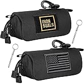 IronSeals 2 Pack Extra Large Tactical Molle Sunglasses Case Anti-Shock Hard Clamshell Glasses Case, XL