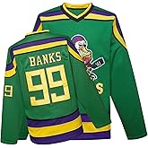 96 Conway 99 Banks Mighty Ducks Movie Youth Ice Hockey Jersey for Kids