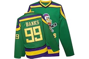 MEBRACS 96 Conway 99 Banks Mighty Ducks Movie Youth Ice Hockey Jersey for Kids