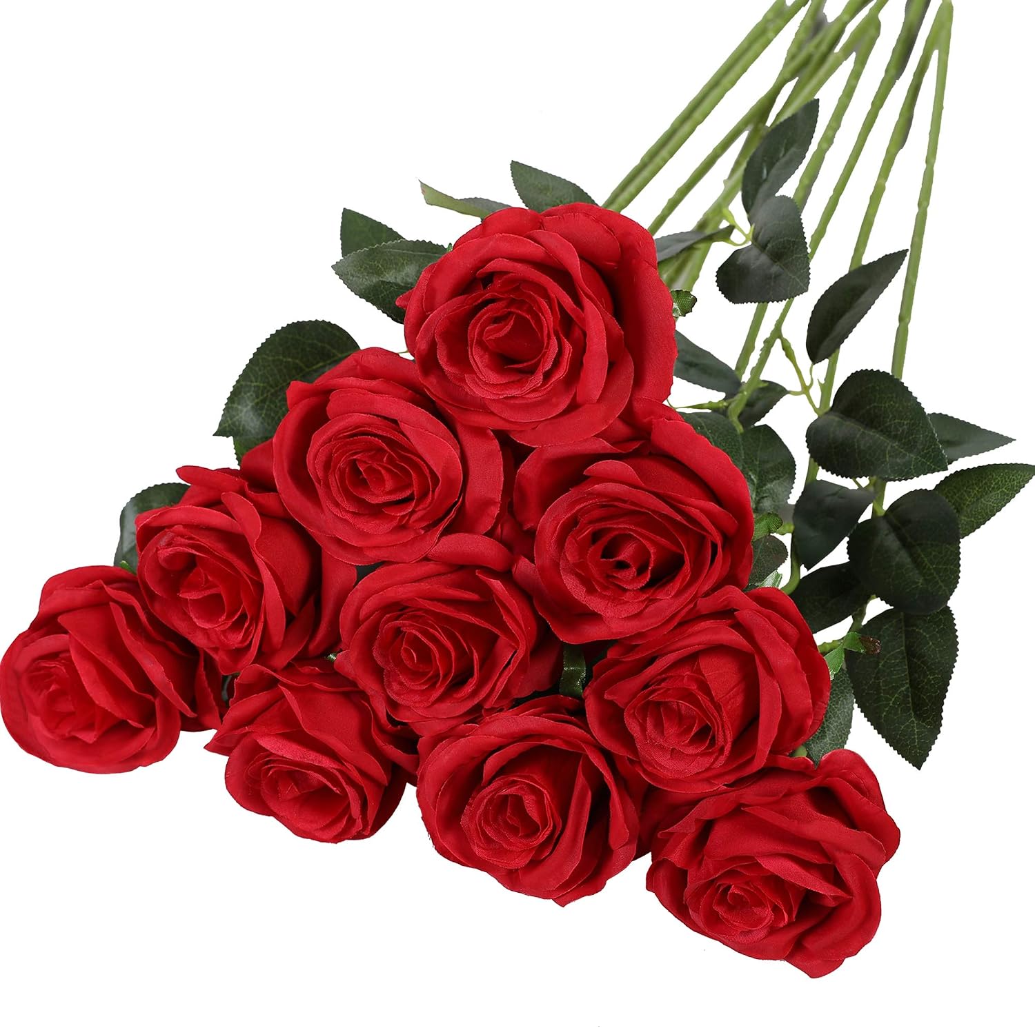 Nubry Artificial Silk Rose Flower Single Stem Lifelike Fake Rose for Wedding Bouquet Floral Arrangements Home Party Centerpiece Decoration