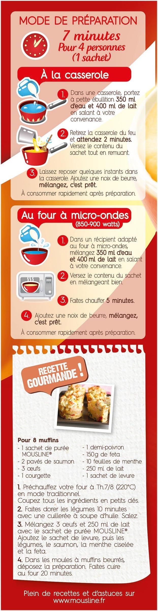 Maggi Mousline Puree Nature 8 Sachets Pour 4 Personnes 8x130g