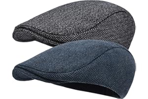 STARANCE 2 Pack Newsboy Hats for Men Wool Blend Ivy Driving Flat Cap