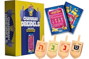 Izzy 'n' Dizzy Hanukkah Wooden Dreidel (Pack of 10) - Medium