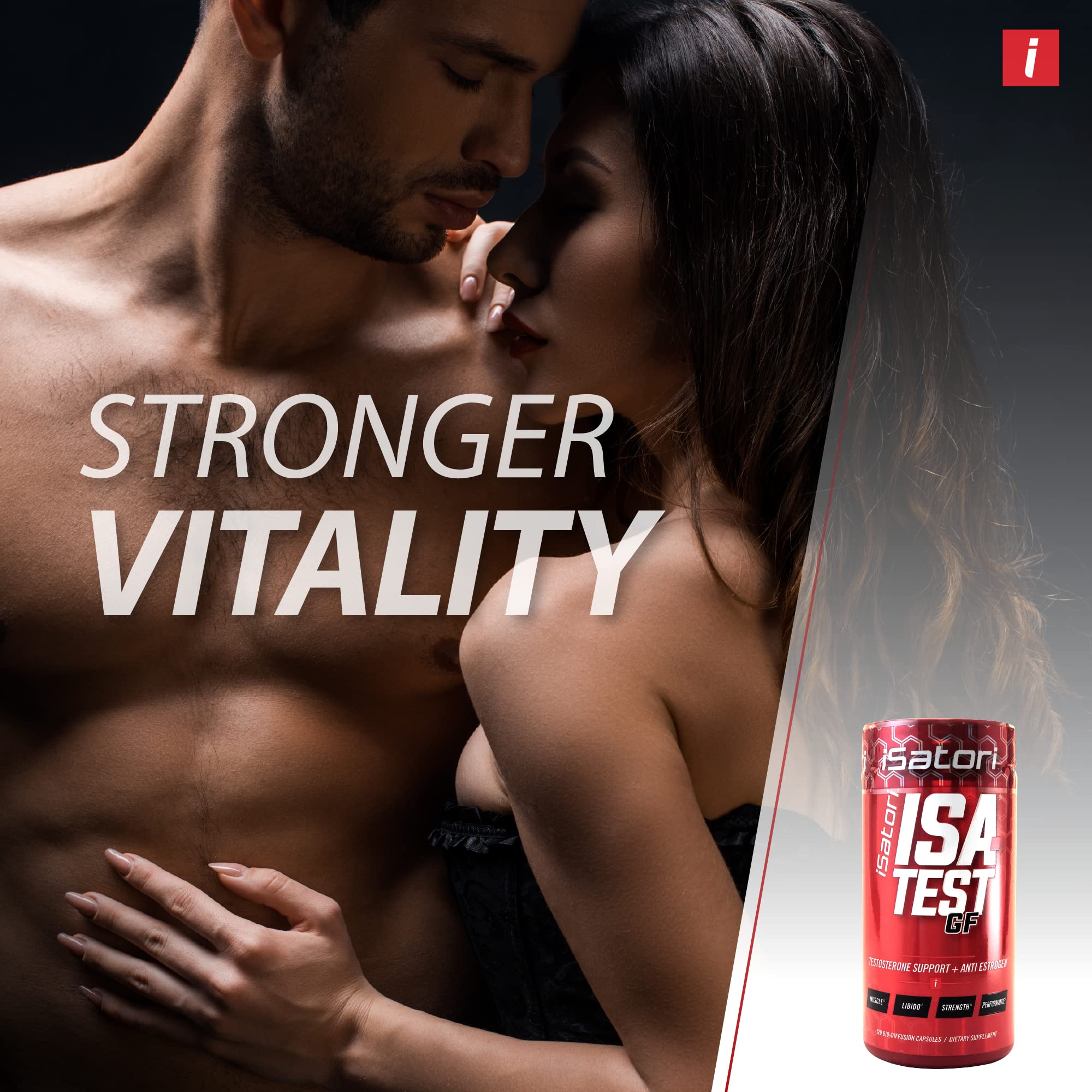 iSatori ISA-Test GF High Performance - Gain Strength and Increase Muscle Mass - Hardcore Training for Exercise and Sports - Gluten-Free Anti-Estrogen Complex - 120 Capsules