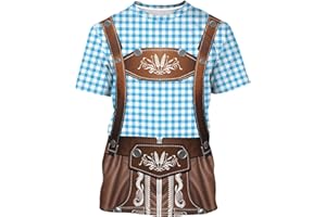 DFZ Oktoberfest Beer Shirt Novelty Tee Funny Short Sleeve 3D Printed Casual Holiday T-Shirt for Men Women