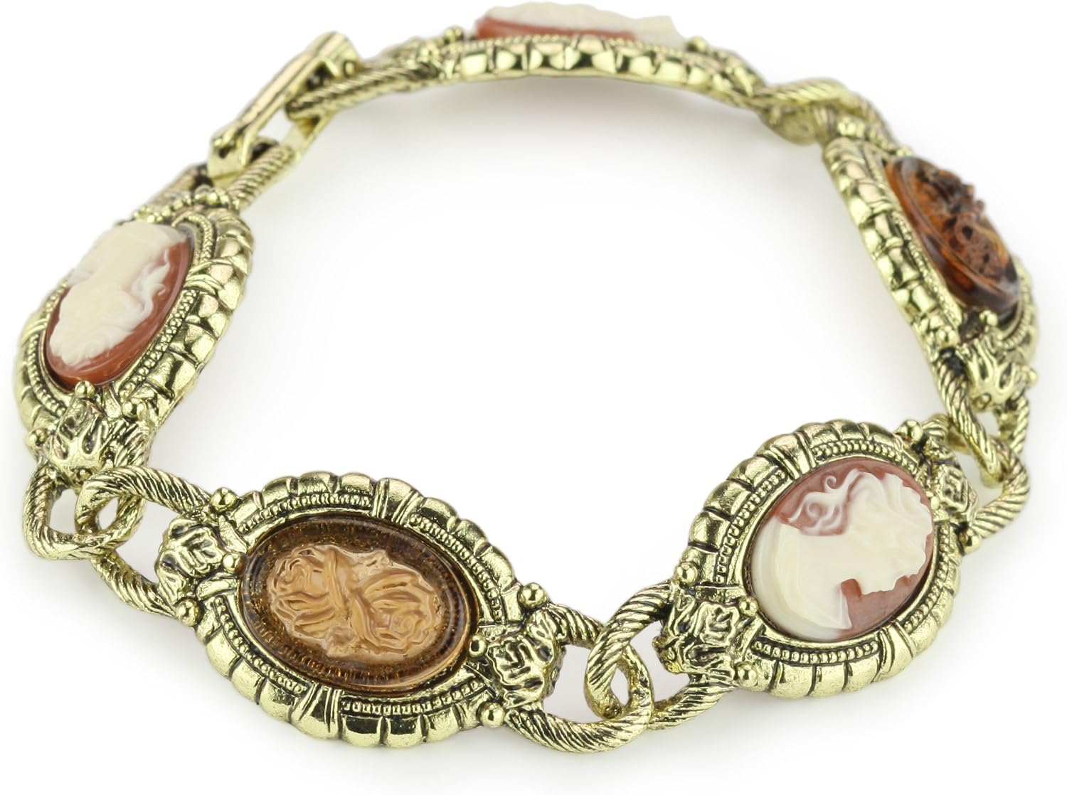 1928 Jewelry Elizabeth Cameo Link Bracelet
