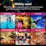 ALED LIGHT 6 Pieces Mini LED Diving Lights RGB Remote Waterproof Underwater view 6