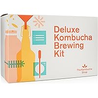 Deluxe Kombucha Brewing Kit - Six Swing Top Bottles, Stainless Steel Funnel, Custom Bottle Brush & Our Original Brewing…