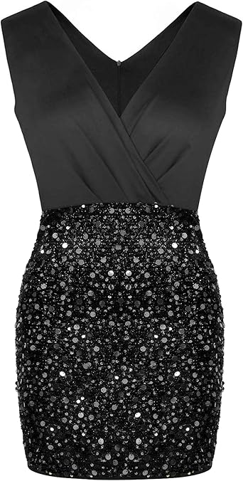 sleeveless bodycon sequin party dress