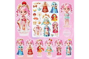 PAINZIETEG Magnetic Dress Up Dolls,Paper Dolls for Girls Ages 4-10,DIY Princess Magnetic Dress-Up Doll Pretend Play Set, Great for Girl Birthday (Liz)