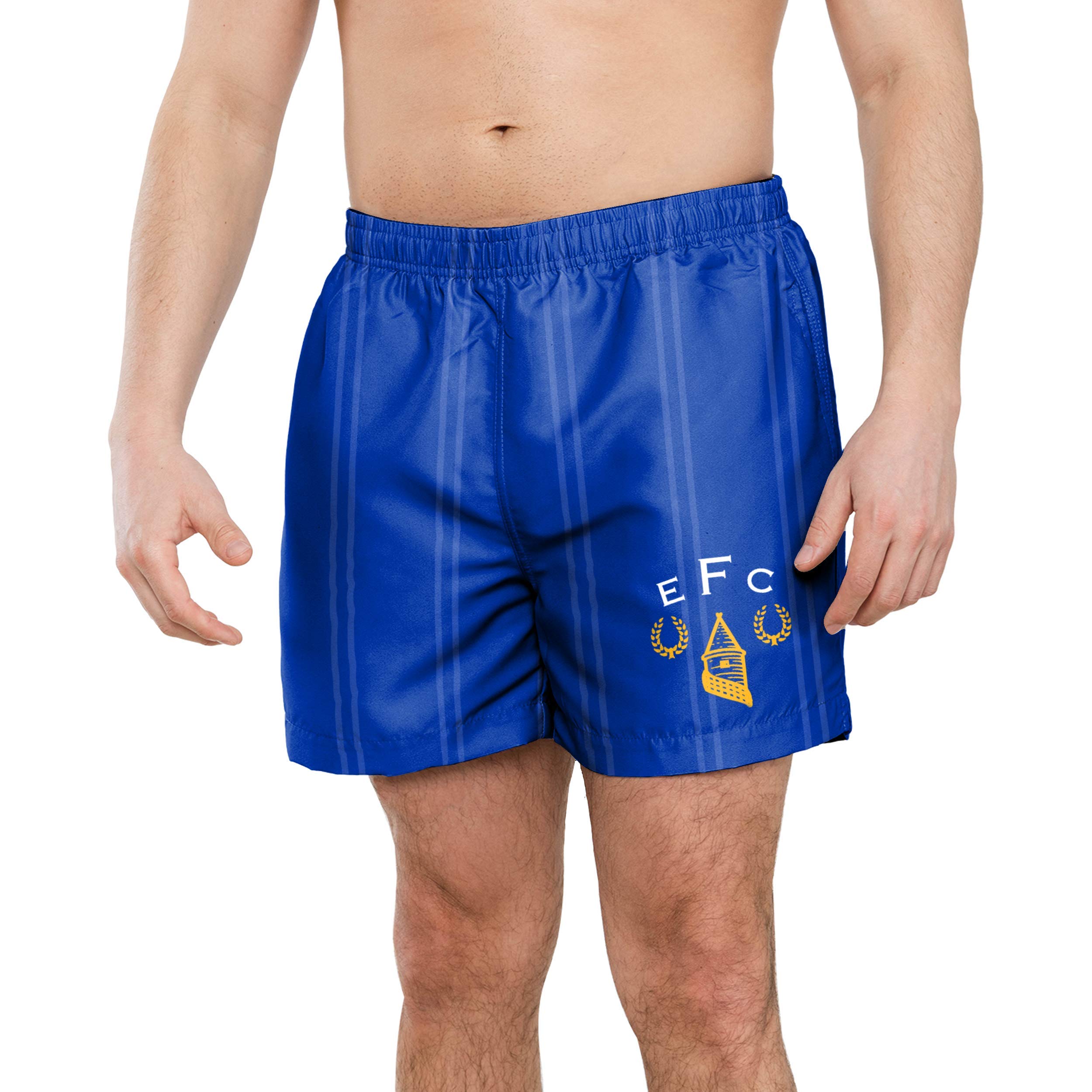 FOCO Official Everton FC Retro Football Beach Shorts Extra Large