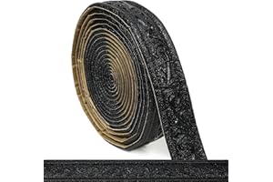 WAPANE 180" x 1.57" 3D Wall Edging Self Adhesive, Pattern Molding Peel and Stick Wallpaper Border, Flexible Wall Base Moulding Trim Mirror Border Wall Lines Black, 2PC