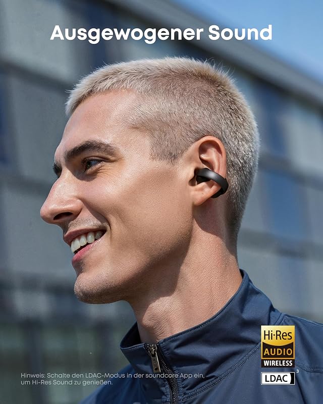 by Anker AeroClip, Open-Ear Kopfhörer, Open-Ring Design, Hi-Res