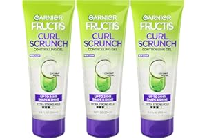 Garnier Fructis Style Curl Scrunch Controlling Gel for Shape & Shine, 6.8 Fl Oz, 3 Count (Packaging May Vary)